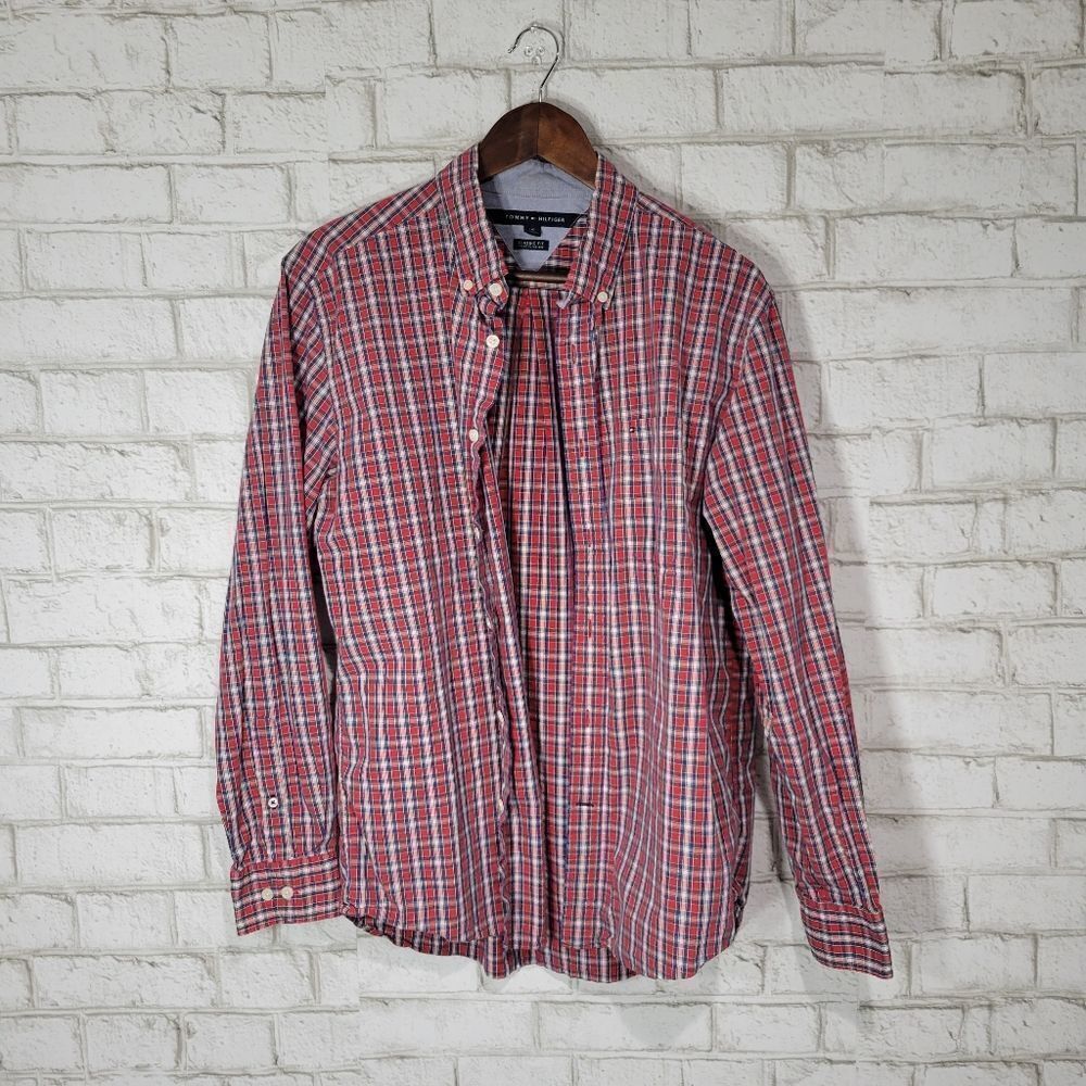 Tommy Hilfiger plaid print button down